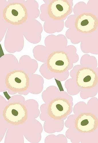 Marimekko Unikko 2-osainen kortti – Vaaleanpunainen - vihreä