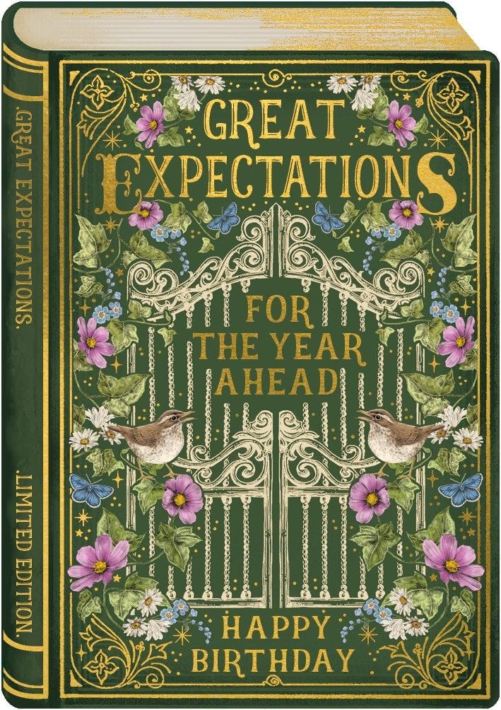 The Art File Story Book Expectations 2-osainen onnittelukortti