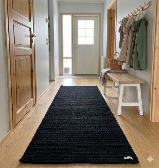 Matto Houtskär musta 78 cm x 178 cm
