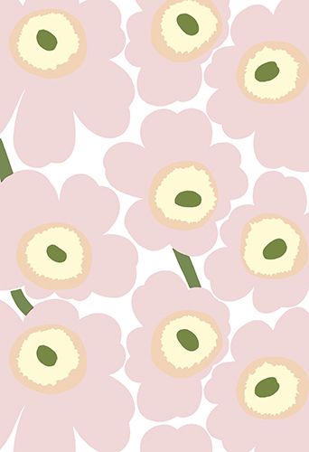 Marimekko Unikko 2-osainen kortti – Vaaleanpunainen - vihreä