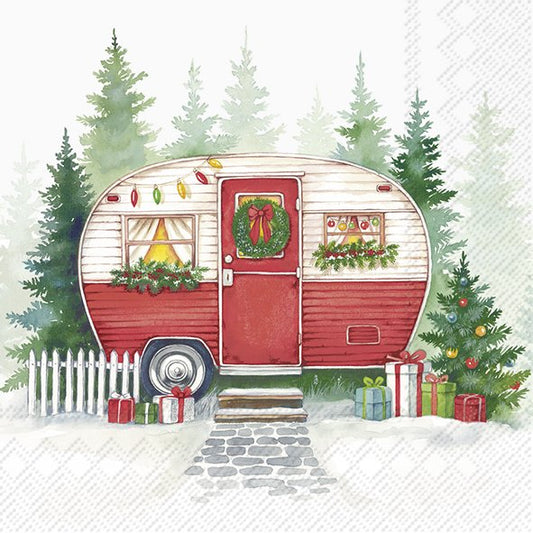 Lautasliina Festive Camper 33cm