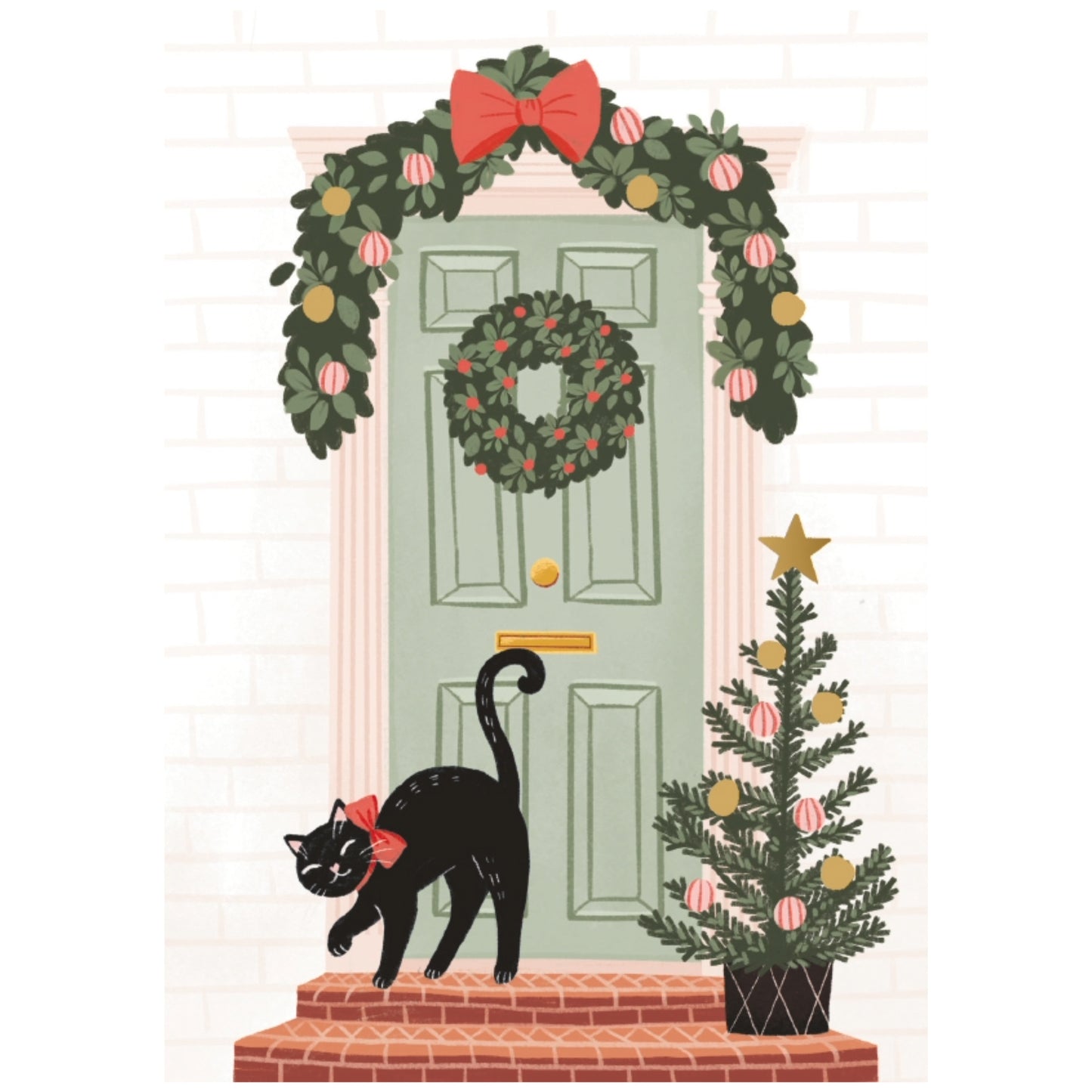 1-osainen joulukortti Jouluovi