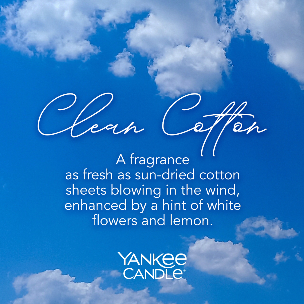 Yankee Candle Clean Cotton Signature – Medium Jar Tuoksukynttilä