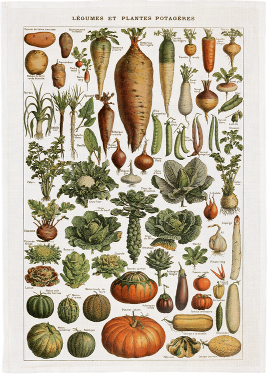 Kasvikset keittiöpyyhe – Vegetables | Sköna Ting 50 × 70 cm